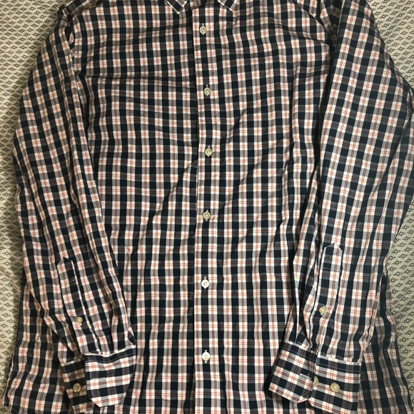 Banana Republic Blue & Orange Dress Shirt (L) - Picture 2 of 3